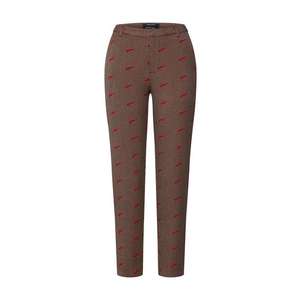 SCOTCH & SODA Chino nohavice 'Tailored pants with allover flock print' hnedé vyobraziť