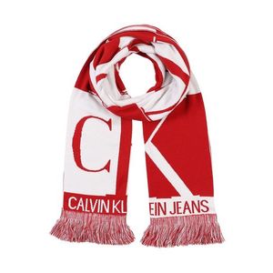 Calvin Klein Jeans Šál 'J MIRROR MONOGRAM SCARF' červené / biela vyobraziť