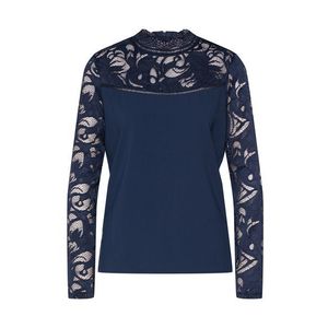 VILA Blúzka 'VISTASIA L/S SOLID LACE TOP-EV' modré vyobraziť