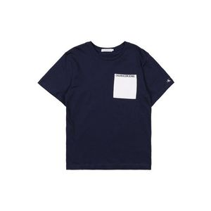 Calvin Klein Jeans Tričko 'CONTRAST POCKET SS T' námornícka modrá vyobraziť