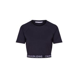 Calvin Klein Jeans Tričko 'LOGO ELASTIC MILANO TOP' čierna vyobraziť
