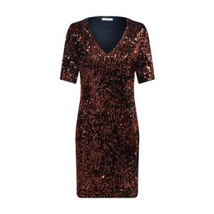 PIECES Šaty 'PCJUDIE SS SEQUINS DRESS' bronzová / čierna vyobraziť