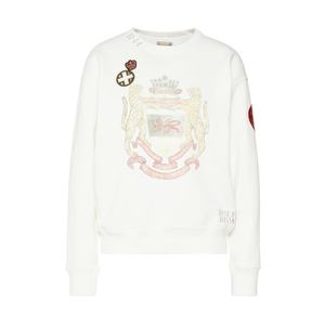 POLO RALPH LAUREN Mikina 'ANMLCRST FLC-LONG SLEEVE-KNIT' béžová vyobraziť