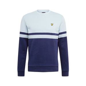 Lyle & Scott Mikina 'Panel Stripe Crew Neck Jumper' námornícka modrá / dymovo modrá vyobraziť