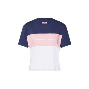 Tommy Jeans Tričko modré / ružová / biela vyobraziť