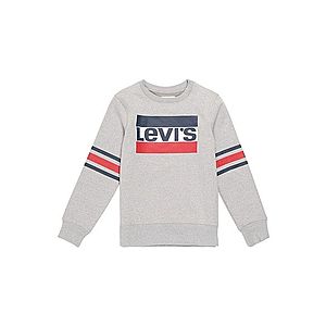 LEVI'S Mikina 'Sportswear Logo Striped Crew' sivá melírovaná vyobraziť