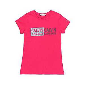 Calvin Klein Jeans Tričko 'STAMP LOGO SLIM FIT' ružová vyobraziť