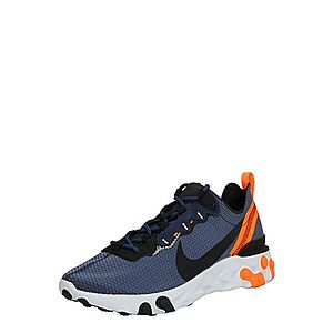 Nike Sportswear Nízke tenisky 'NIKE REACT ELEMENT 55 SE' námornícka modrá / tmavomodrá / neónovo oranžová vyobraziť