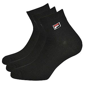3 PACK čiernych členkových ponožiek FILA vyobraziť