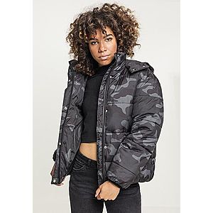 Urban Classics Ladies Boyfriend Camo Puffer Jacket Darkcamo - 5XL vyobraziť