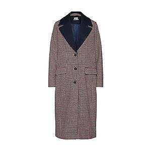 Re.draft Prechodný kabát 'Houndstooth Coat' šampanské / námornícka modrá / červené vyobraziť