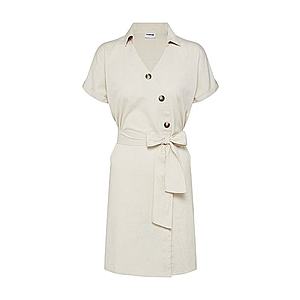 Noisy May Košeľové šaty 'NMLINE S/S BUTTONS DRESS FDX' béžová vyobraziť