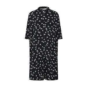 Wemoto Košeľové šaty 'Hume Printed' čierna / biela vyobraziť