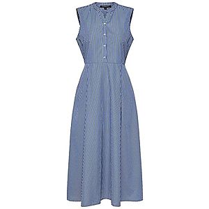 SELECTED FEMME Košeľové šaty 'Althea' modré / biela vyobraziť