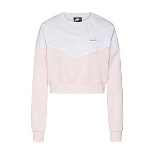 Nike Sportswear Mikina svetlosivá / ružová / biela vyobraziť