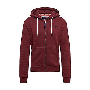 Superdry Tepláková bunda 'ORANGE LABEL CLASSIC' burgundská vyobraziť