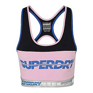 Superdry Športová podprsenka 'SPORT SPRINT WORKOUT BRA' biela / námornícka modrá / ružová vyobraziť