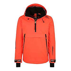 Superdry Snow Športová bunda 'MOUNTAIN OVERHEAD' oranžová / čierna vyobraziť