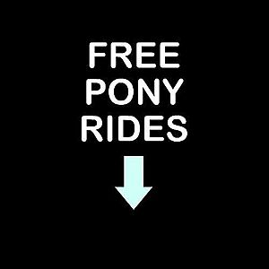 Smešna majica free pony rides vyobraziť