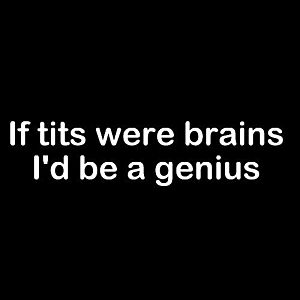 Smešna majica if tits were brains id be a genious vyobraziť