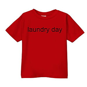 Smešna otroška majica laundry day vyobraziť