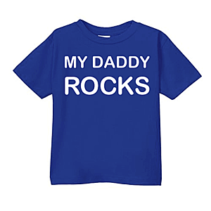 Smešna otroška majica my daddy rocks vyobraziť