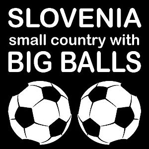 Smešna majica Slovenia small country with big balls vyobraziť
