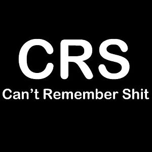 Smešna majica CRS cant remember shit vyobraziť