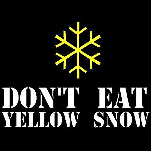 Smešna majica dont eat yellow snow vyobraziť