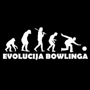 Smešna majica evolucija bowlinga vyobraziť