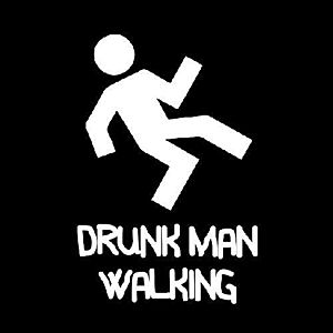 Smešna majica drunk man walking vyobraziť