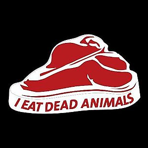 Smešna majica I eat dead animals vyobraziť