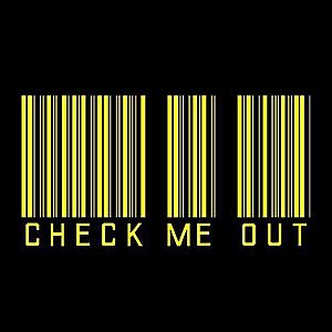Smešna majica check me out barcode vyobraziť
