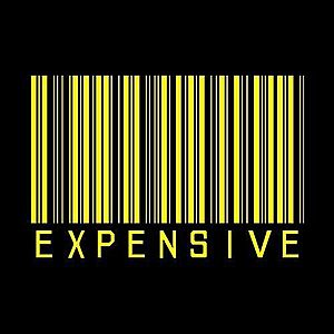 Smešna majica expensive barcode vyobraziť