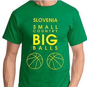 Košarkarska majica Slovenia small country big balls vyobraziť