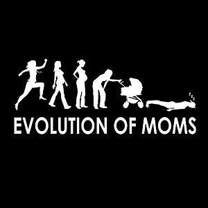 Smešna majica evolution of moms vyobraziť