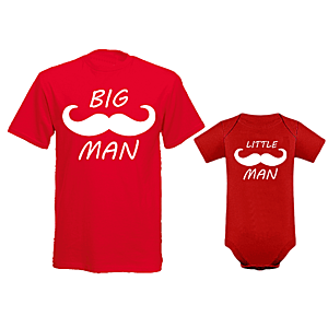 Komplet bodi in majica Big Man - Little Man vyobraziť