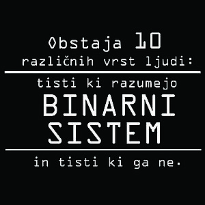 Smešna majica binarni sistem vyobraziť