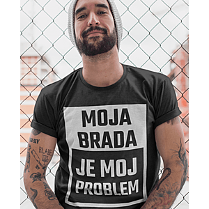 Smešna majica moja brada je moj problem vyobraziť