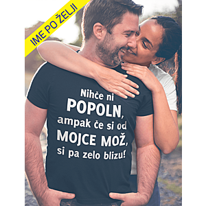 Smešna majica popoln MOŽ (ime žene po želji) vyobraziť