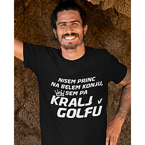 Smešna majica kralj v golfu vyobraziť
