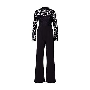 Missguided Overal 'Lace Top Long Sleeved Jumpsuit' čierna vyobraziť