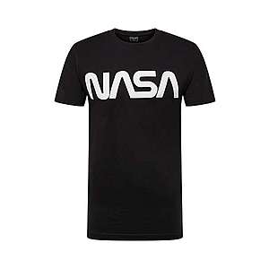 Mister Tee Tričko 'NASA Wormlogo Tee' čierna / biela vyobraziť