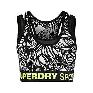 Superdry Športová podprsenka žlté / čierna / biela vyobraziť