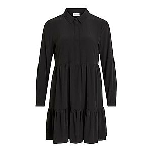 VILA Košeľové šaty čierna vyobraziť