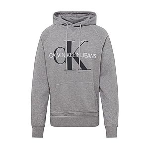 Calvin Klein Jeans Mikina sivá / čierna / biela vyobraziť