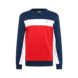 Tommy Jeans Mikina 'TJM COLORBLOCK CREW DE' tmavomodrá / červené / biela vyobraziť