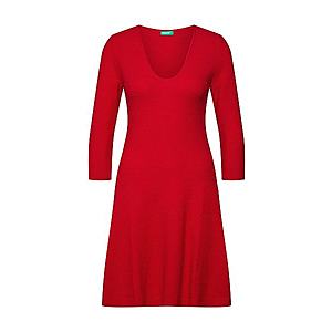 UNITED COLORS OF BENETTON Pletené šaty červené vyobraziť