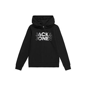 Jack & Jones Junior Mikina 'JCOTHUNDER SWEAT HOOD JR' čierna / biela vyobraziť