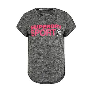 Superdry Funkčné tričko 'ACTIVE LOOSE FIT TEE' sivá / ružová vyobraziť